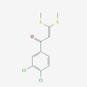molecular formula C11H10Cl2OS2 B8573107 1-(3,4-Dichlorophenyl)-3,3-bis(methylthio)prop-2-en-1-one CAS No. 56944-70-8