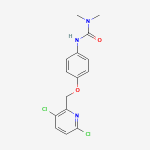 molecular formula C15H15Cl2N3O2 B8573108 N'-{4-[(3,6-Dichloropyridin-2-yl)methoxy]phenyl}-N,N-dimethylurea CAS No. 58804-02-7