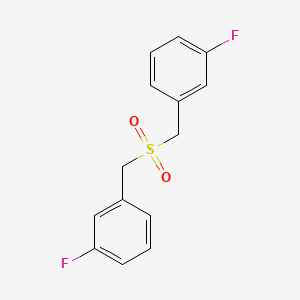 molecular formula C14H12F2O2S B8573135 1-Fluoro-3-[(3-fluorophenyl)methylsulfonylmethyl]benzene 