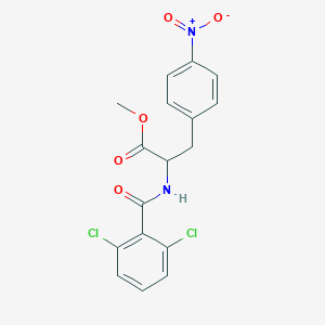 molecular formula C17H14Cl2N2O5 B8573141 Methyl 2-[(2,6-dichlorobenzoyl)amino]-3-(4-nitrophenyl)propanoate 