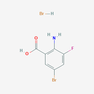 molecular formula C7H6Br2FNO2 B8573146 2-Amino-5-bromo-3-fluorobenzoic acid hydrobromide 