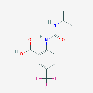 molecular formula C12H13F3N2O3 B8573187 2-(3-Isopropyl-ureido)-5-trifluoromethyl-benzoic Acid 