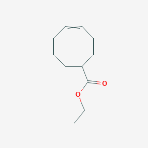 molecular formula C11H18O2 B8573198 Ethyl cyclooct-4-ene-1-carboxylate CAS No. 1131-74-4