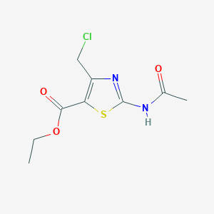 molecular formula C9H11ClN2O3S B8573252 Ethyl 2-(acetylamino)-4-(chloromethyl)-1,3-thiazole-5-carboxylate CAS No. 62591-33-7