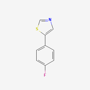 molecular formula C9H6FNS B8573298 5-(4-Fluorophenyl)thiazole CAS No. 398-43-6