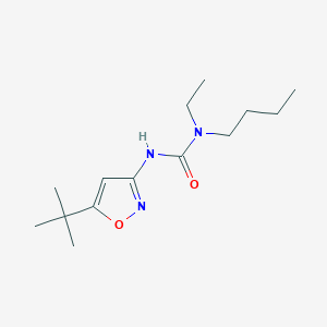 molecular formula C14H25N3O2 B8573306 N-Butyl-N'-(5-tert-butyl-1,2-oxazol-3-yl)-N-ethylurea CAS No. 55808-40-7