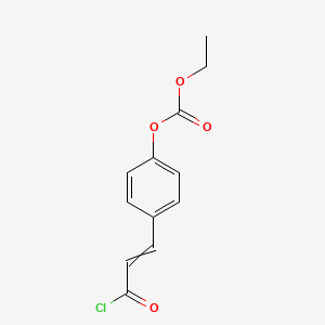 molecular formula C12H11ClO4 B8573344 4-(3-Chloro-3-oxoprop-1-en-1-yl)phenyl ethyl carbonate CAS No. 62430-38-0