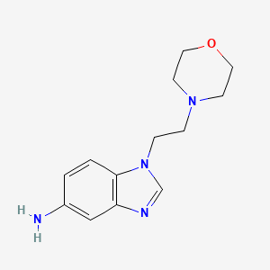 molecular formula C13H18N4O B8573363 1-[2-(Morpholin-4-yl)ethyl]-1H-benzimidazol-5-amine CAS No. 1233182-73-4