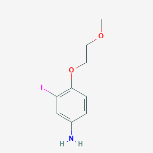 molecular formula C9H12INO2 B8573381 3-Iodo-4-(2-methoxyethoxy)aniline 