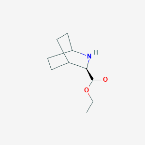 molecular formula C10H17NO2 B8573385 ethyl (3R)-2-azabicyclo[2.2.2]octane-3-carboxylate CAS No. 205520-86-1