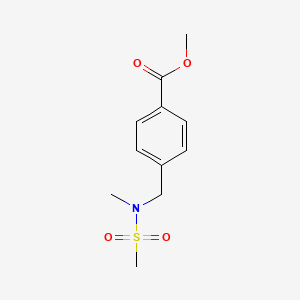 molecular formula C11H15NO4S B8573398 Methyl 4-[(N-Methylmethanesulfonamido)methyl]benzoate 
