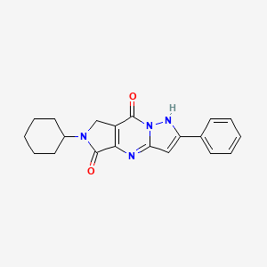 6-cyclohexyl-4,7-dihydro-2-phenyl-5H-pyrazolo[1,5-a]pyrrolo[3,4-d]pyrimidine-5,8-dione