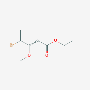 molecular formula C8H13BrO3 B8573521 Ethyl 4-bromo-3-methoxypent-2-enoate CAS No. 82967-64-4