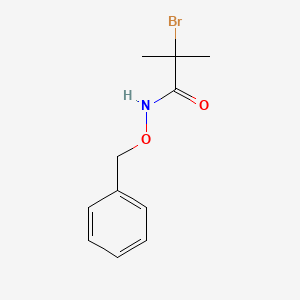 molecular formula C11H14BrNO2 B8573529 2-bromo-2-methyl-N-(phenylmethoxy)propanamide 
