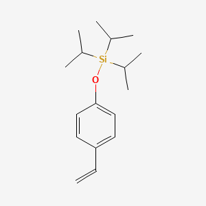 molecular formula C17H28OSi B8573562 (4-Ethenylphenoxy)tri(propan-2-yl)silane CAS No. 137837-67-3