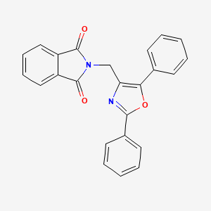 molecular formula C24H16N2O3 B8573591 2-[(2,5-Diphenyl-1,3-oxazol-4-yl)methyl]-1H-isoindole-1,3(2H)-dione CAS No. 90011-95-3