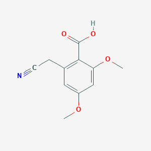 molecular formula C11H11NO4 B8573659 2-Cyanomethyl-4,6-dimethoxy-benzoic acid 