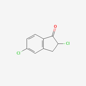 molecular formula C9H6Cl2O B8573736 2,5-Dichloro-1-indanone 