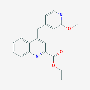 molecular formula C19H18N2O3 B8573790 Ethyl 4-[(2-methoxypyridin-4-yl)methyl]quinoline-2-carboxylate 