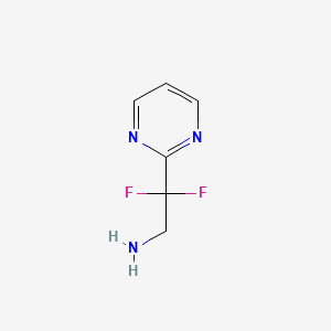 molecular formula C6H7F2N3 B8573797 2-Pyrimidineethanamine, beta,beta-difluoro- 