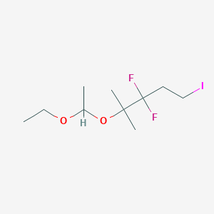 molecular formula C10H19F2IO2 B8573827 4-(1-Ethoxyethoxy)-3,3-difluoro-1-iodo-4-methylpentane CAS No. 88128-52-3