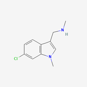 B8573850 6-chloro-1-methyl-3-(methylaminomethyl)-1H-indole CAS No. 620175-82-8