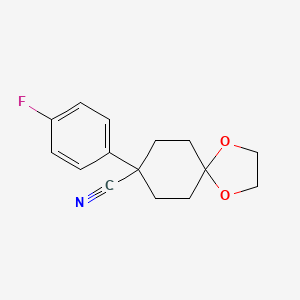 1,4-Dioxaspiro[4.5]decane-8-carbonitrile, 8-(4-fluorophenyl)-