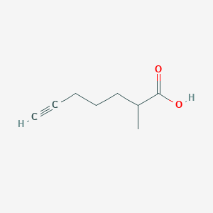molecular formula C8H12O2 B8573889 2-Methylhept-6-ynoic acid 