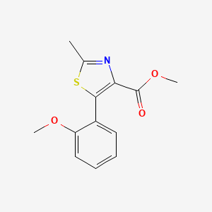 molecular formula C13H13NO3S B8573903 5-(2-Methoxy-phenyl)-2-methyl-thiazole-4-carboxylic acid methyl ester 
