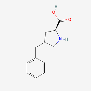 molecular formula C12H15NO2 B8573952 (2S)-4-Benzylpyrrolidine-2-carboxylic acid 