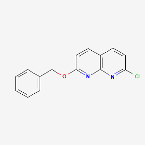 molecular formula C15H11ClN2O B8573984 2-(Benzyloxy)-7-chloro-1,8-naphthyridine 