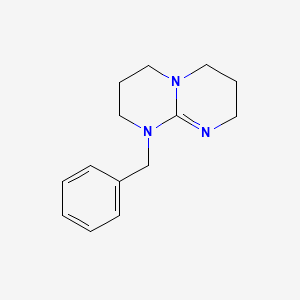 molecular formula C14H19N3 B8574023 2H-Pyrimido[1,2-a]pyrimidine, 1,3,4,6,7,8-hexahydro-1-(phenylmethyl)- CAS No. 99542-20-8