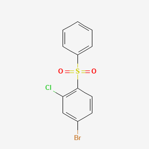 molecular formula C12H8BrClO2S B8574044 4-bromo-2-chloro-1-(phenylsulfonyl)Benzene 