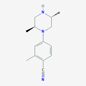 4-[(2S,5R)-2,5-Dimethylpiperazin-1-yl]-2-methylbenzonitrile