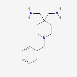 molecular formula C14H23N3 B8574106 C-(4-Aminomethyl-1-benzyl-piperidin-4-yl)-methylamine 
