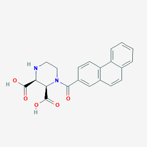 molecular formula C21H18N2O5 B8574108 (2R,3S)-1-(Phenanthrene-2-carbonyl)-piperazine-2,3-dicarboxylic acid 