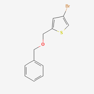 molecular formula C12H11BrOS B8574112 2-Benzyloxymethyl-4-bromo-thiophene 