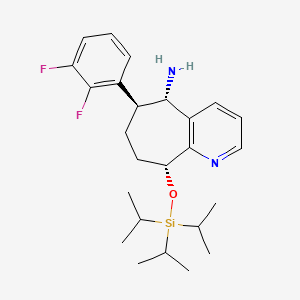 5H-Cyclohepta[b]pyridin-5-amine, 6-(2,3-difluorophenyl)-6,7,8,9-tetrahydro-9-[[tris(1-methylethyl)silyl]oxy]-, (5S,6S,9R)-