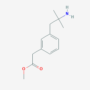 molecular formula C13H19NO2 B8574168 [3-(2-Amino-2-methyl-propyl)-phenyl]-acetic acid methyl ester 