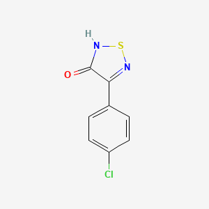molecular formula C8H5ClN2OS B8574192 4-(4-Chlorophenyl)-1,2,5-thiadiazol-3(2H)-one CAS No. 88089-47-8
