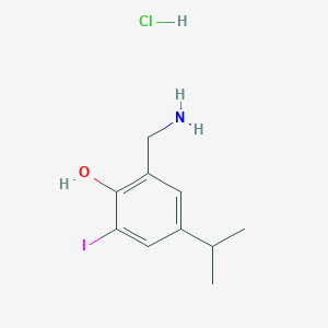 2-Aminomethyl-4-(1-methylethyl)-6-iodophenol hydrochloride