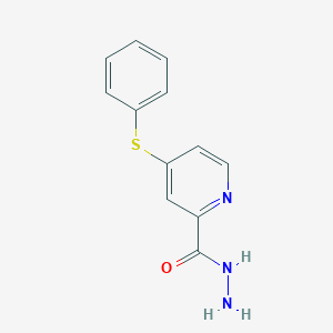 molecular formula C12H11N3OS B8574247 4-Phenylthiopicolinic acid hydrazide CAS No. 64064-57-9