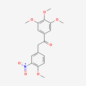 molecular formula C18H19NO7 B8574269 2-(4-Methoxy-3-nitrophenyl)-1-(3,4,5-trimethoxyphenyl)ethanone CAS No. 906481-17-2
