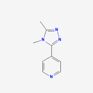 molecular formula C9H10N4 B8574291 4-(4,5-dimethyl-4H-1,2,4-triazol-3-yl)pyridine CAS No. 660417-27-6