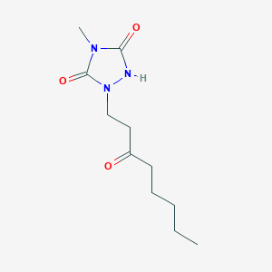 B8574299 4-Methyl-1-(3-oxooctyl)-1,2,4-triazolidine-3,5-dione CAS No. 68329-01-1