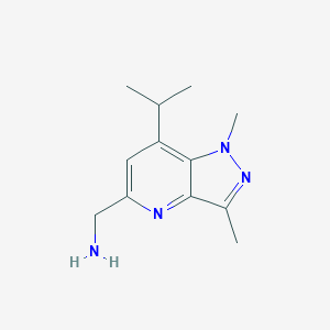 molecular formula C12H18N4 B8574306 C-(7-Isopropyl-1,3-dimethyl-1H-pyrazolo[4,3-b]pyridin-5-yl)-methylamine 