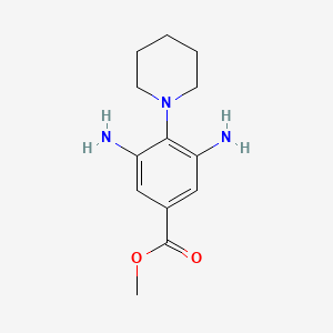 molecular formula C13H19N3O2 B8574317 Methyl 3,5-diamino-4-piperidinobenzoate CAS No. 61544-87-4
