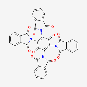 molecular formula C38H16N4O10 B8574352 Tetraphthalimido-1,4-benzoquinone 