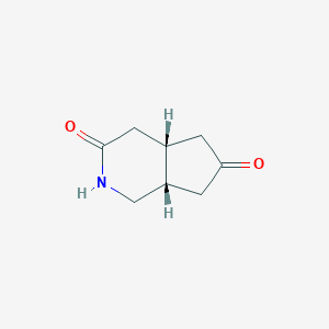 molecular formula C8H11NO2 B8574605 (cis)-2,4,4a,5,7,7a-hexahydro-1H-cyclopenta[c]pyridine-3,6-dione 