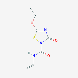 molecular formula C7H9N3O3S B8574610 N-Ethenyl-5-ethoxy-3-oxo-1,2,4-thiadiazole-2(3H)-carboxamide CAS No. 61516-07-2